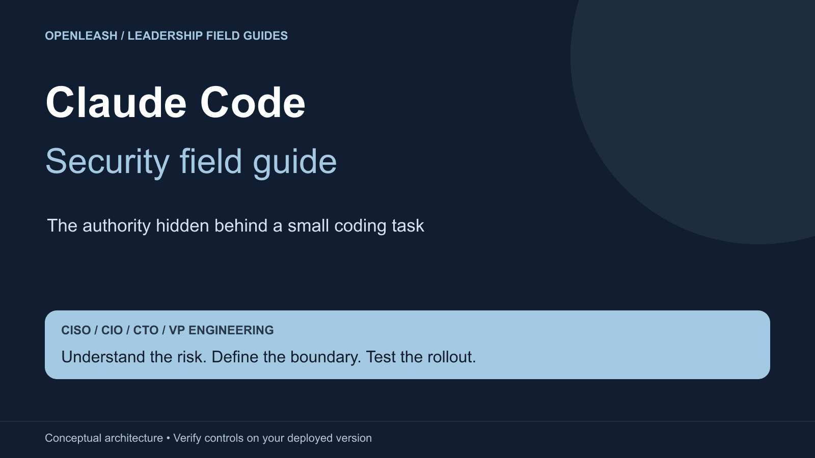 Claude Code security field guide for enterprise leaders