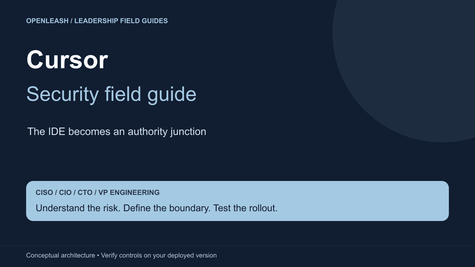 Cursor security field guide for enterprise leaders
