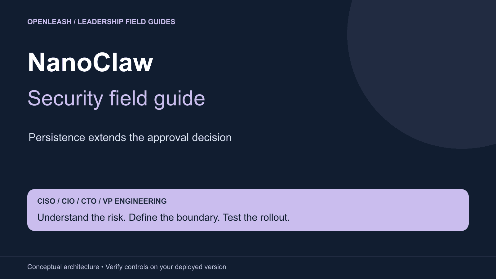 NanoClaw security field guide for enterprise leaders