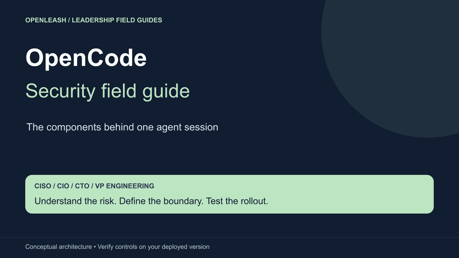 OpenCode security field guide for enterprise leaders