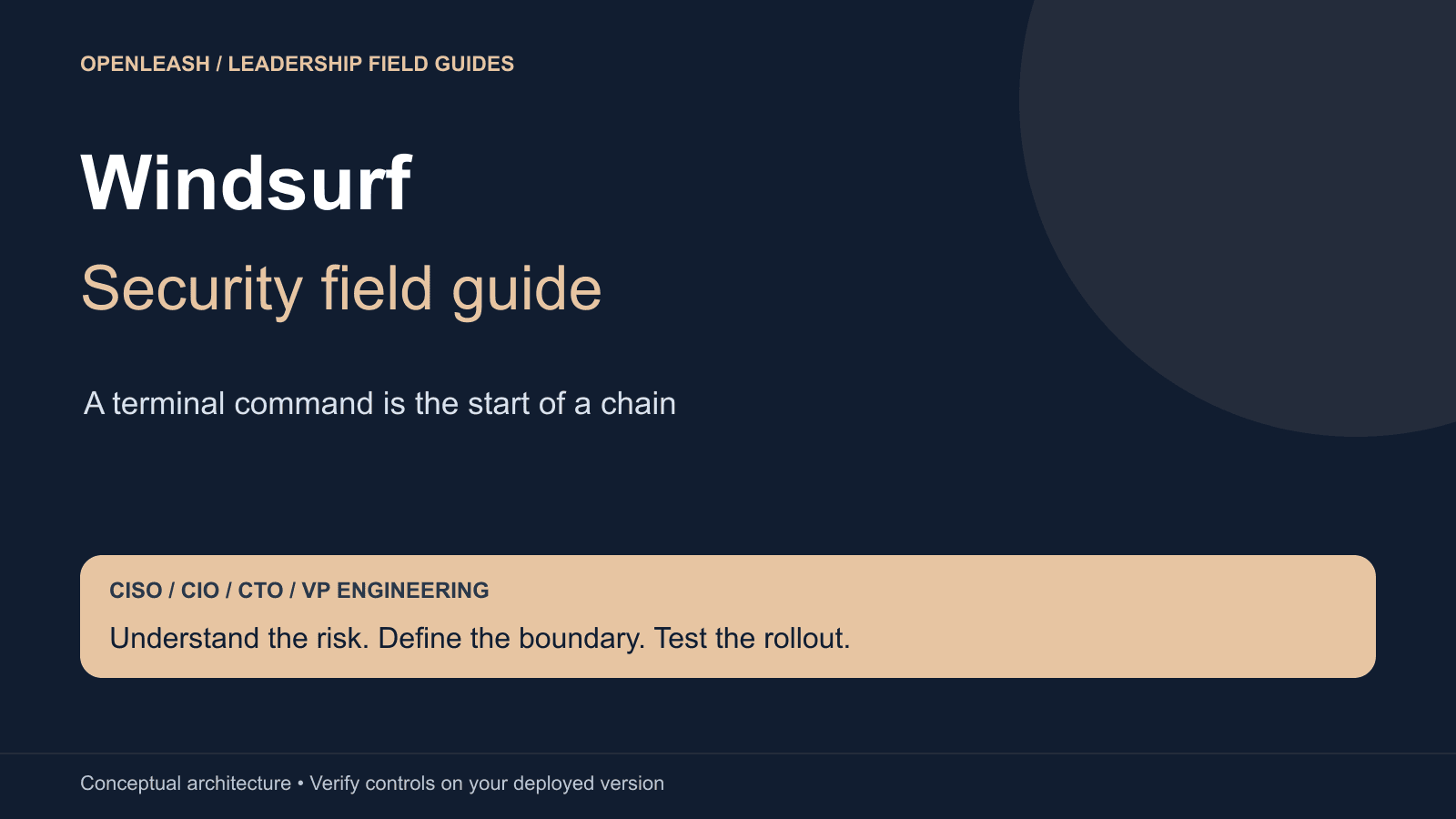 Windsurf security field guide for enterprise leaders