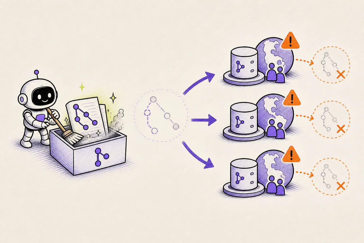 An AI cleanup removing Git metadata from three live production repositories