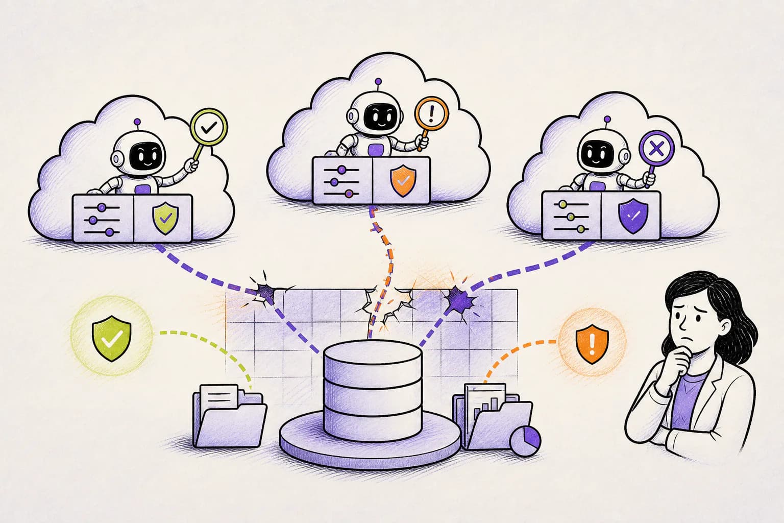 Business AI agents in separate vendor platforms applying inconsistent controls to the same company systems